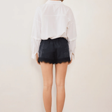 Commonplace Essentials Evie Lace Jacquard Mini Short - Black