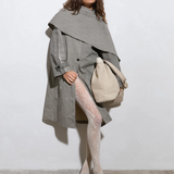 Commonplace Essentials Lady Gingham Trench - Black/White