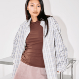 Commonplace Essentials Picnic Skort - Choc Gingham