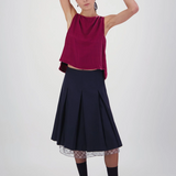 Daylight Moon Everything Works Out Pleated Skirt - Check