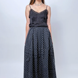 Daylight Moon Remain In Light Skirts - Black Cotton Spots