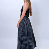 Daylight Moon Remain In Light Skirts - Black Cotton Spots