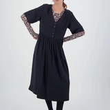 Daylight Moon We'll See Stars Dress - Black