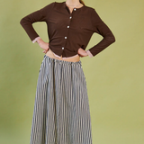 Daylight Moon Window In Your Heart Skirt - Stripe