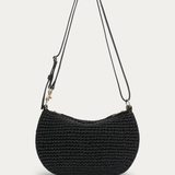 Deadly Ponies Mini Sling Bag - Black Raffia/Black