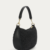 Deadly Ponies Mini Sling Bag - Black Raffia/Black