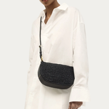 Deadly Ponies Mini Sling Bag - Black Raffia/Black