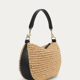 Deadly Ponies Mini Sling Bag - Natural Raffia/Black