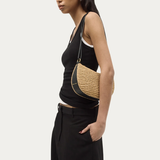 Deadly Ponies Mini Sling Bag - Natural Raffia/Black