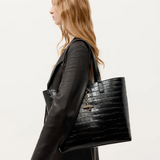 Deadly Ponies Mr Porter Tote - Black Croc