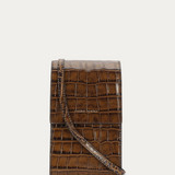 Deadly Ponies Poucheroo - Leather Strap - Toffee Croc