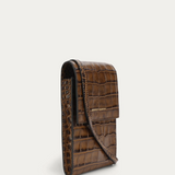 Deadly Ponies Poucheroo - Leather Strap - Toffee Croc