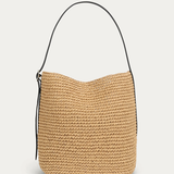 Deadly Ponies Rush Tote - Natural Raffia/Black