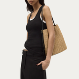 Deadly Ponies Rush Tote - Natural Raffia/Black