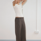 Deiji Studios Double Belted Pant - Brown Stripe