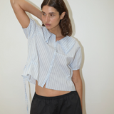 Deiji Studios Double Collar Shirt - Mineral Stripe