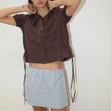 Deiji Studios Double Collar Shirt - Umber