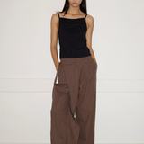 Deiji Studios Double Layer Pant - Carob Check