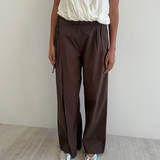 Deiji Studios Double Layer Pant - Carob Check