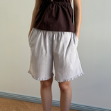 Deiji Studios Flounce Short - Lilac Stripe