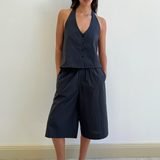 Deiji Studios Long Lounger - Black Stripe