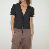 Deiji Studios Pintuck Top - Black