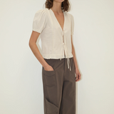 Deiji Studios Pintuck Top - Bone Check