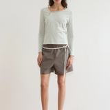 Deiji Studios Pleat Short - Khaki Check