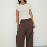 Deiji Studios Tab Pant - Dark Brown