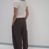 Deiji Studios Tab Pant - Dark Brown