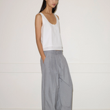 Deiji Studios Tri Pleat Pant - Steele Stripe