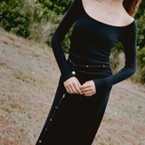 Dominique Healy Leo Longsleeve Dress - Black