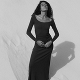 Dominique Healy Leo Longsleeve Dress - Black