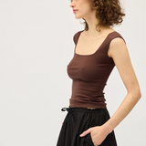 Dominique Healy Naia Tank - Chocolate