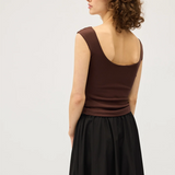 Dominique Healy Naia Tank - Chocolate