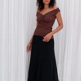 Dominique Healy Niveah Tee - Chocolate Rib