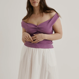 Dominique Healy Niveah Tee - Mauve Rib