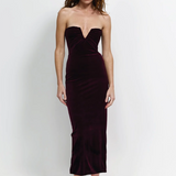 Effie Kats Annora Dress - Wine Velvet