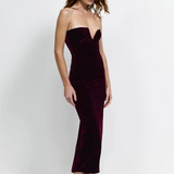 Effie Kats Annora Dress - Wine Velvet