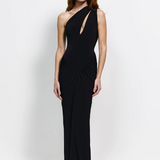 Effie Kats Atlas Gown - Black