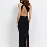 Effie Kats Atlas Gown - Black