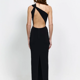 Effie Kats Atlas Gown - Black