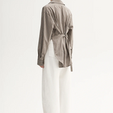 Elka Collective Emry Stripe Shirt - Taupe Stripe