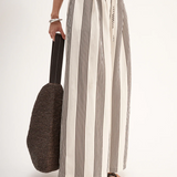Elka Collective Milo Stripe Pant - Chocolate Stripe