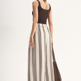 Elka Collective Milo Stripe Pant - Chocolate Stripe