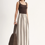 Elka Collective Milo Stripe Pant - Chocolate Stripe