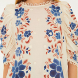 Farm Rio Blouse - Renata Floral Sand