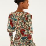Farm Rio Francesca Long Sleeve Blouse - Sand