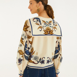 Farm Rio Golden Nature Cream Long Sleeve Shirt