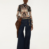 Farm Rio Jersey Blouse - Tapestry Dream Blouse